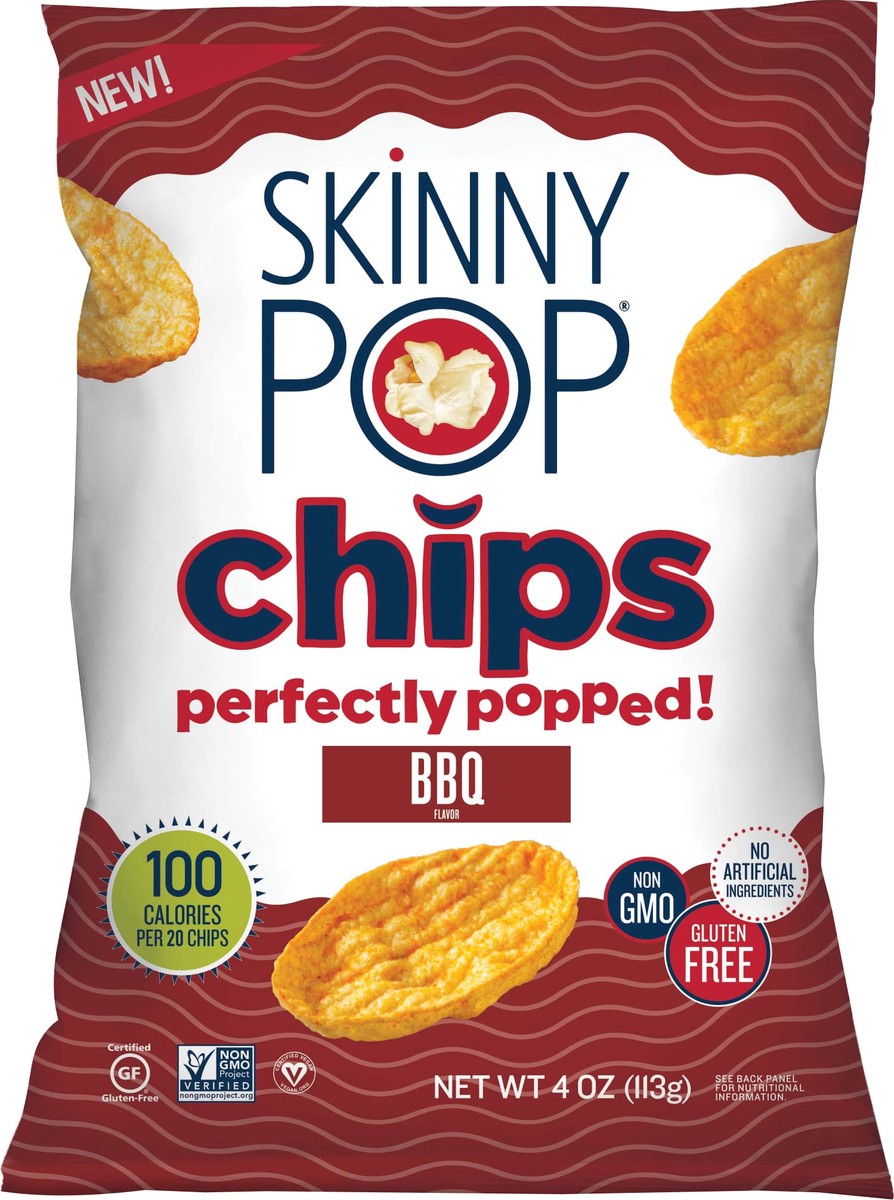 slide 3 of 3, SkinnyPop BBQ Flavor Chips 4 oz, 4 oz