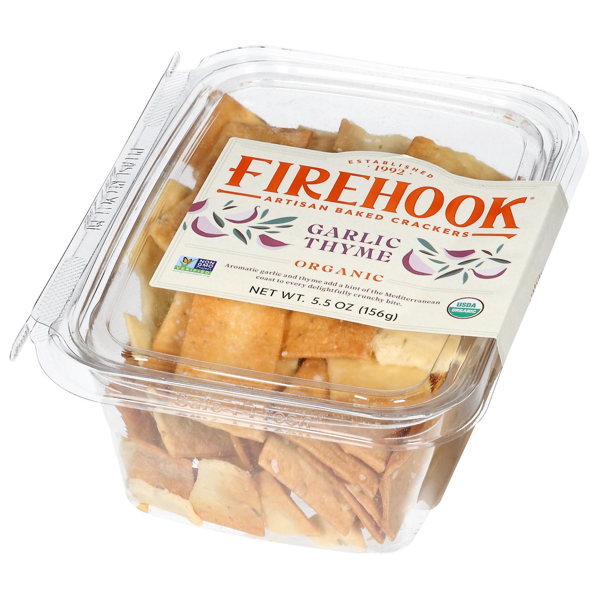 slide 12 of 14, Firehook Organic Garlic Thyme Artisan Baked Crackers 5.5 oz, 5.5 oz