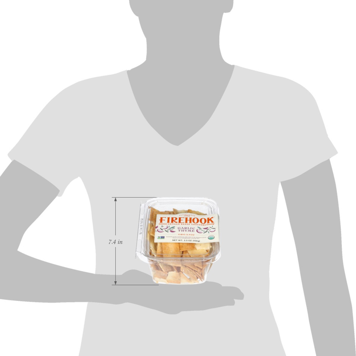 slide 6 of 14, Firehook Organic Garlic Thyme Artisan Baked Crackers 5.5 oz, 5.5 oz