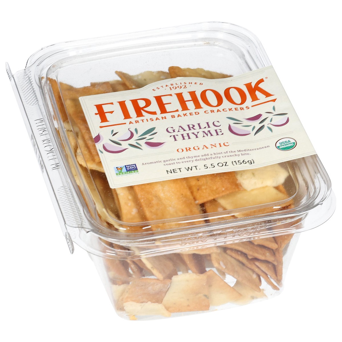 slide 11 of 14, Firehook Organic Garlic Thyme Artisan Baked Crackers 5.5 oz, 5.5 oz