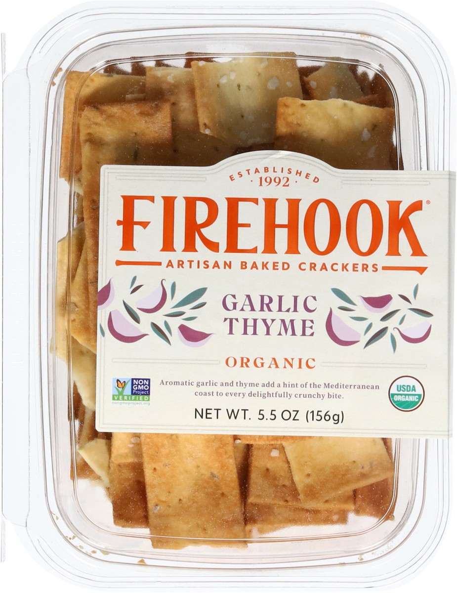 slide 9 of 14, Firehook Organic Garlic Thyme Artisan Baked Crackers 5.5 oz, 5.5 oz