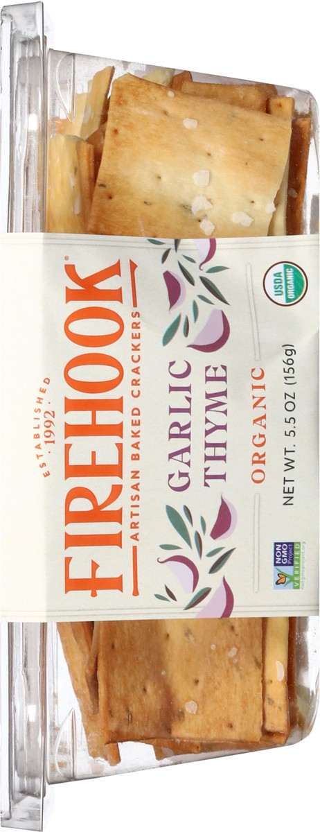 slide 8 of 14, Firehook Organic Garlic Thyme Artisan Baked Crackers 5.5 oz, 5.5 oz