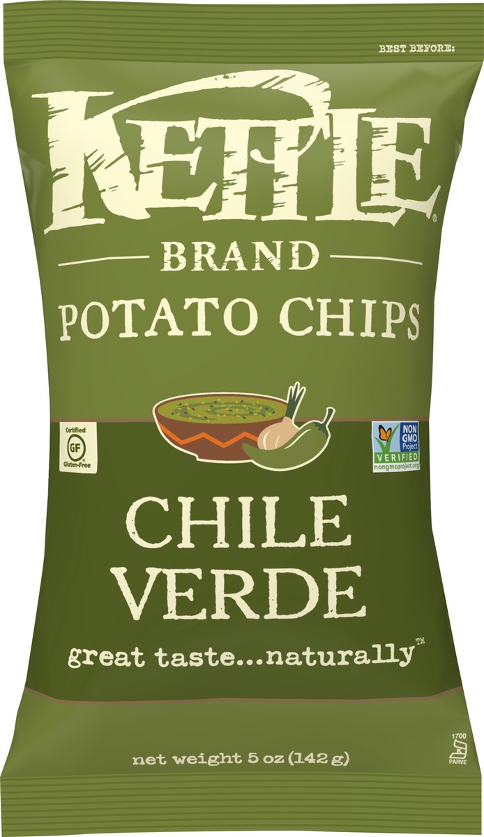 slide 4 of 8, Kettle Brand Chile Verde Potato Chips 5 oz, 5 oz