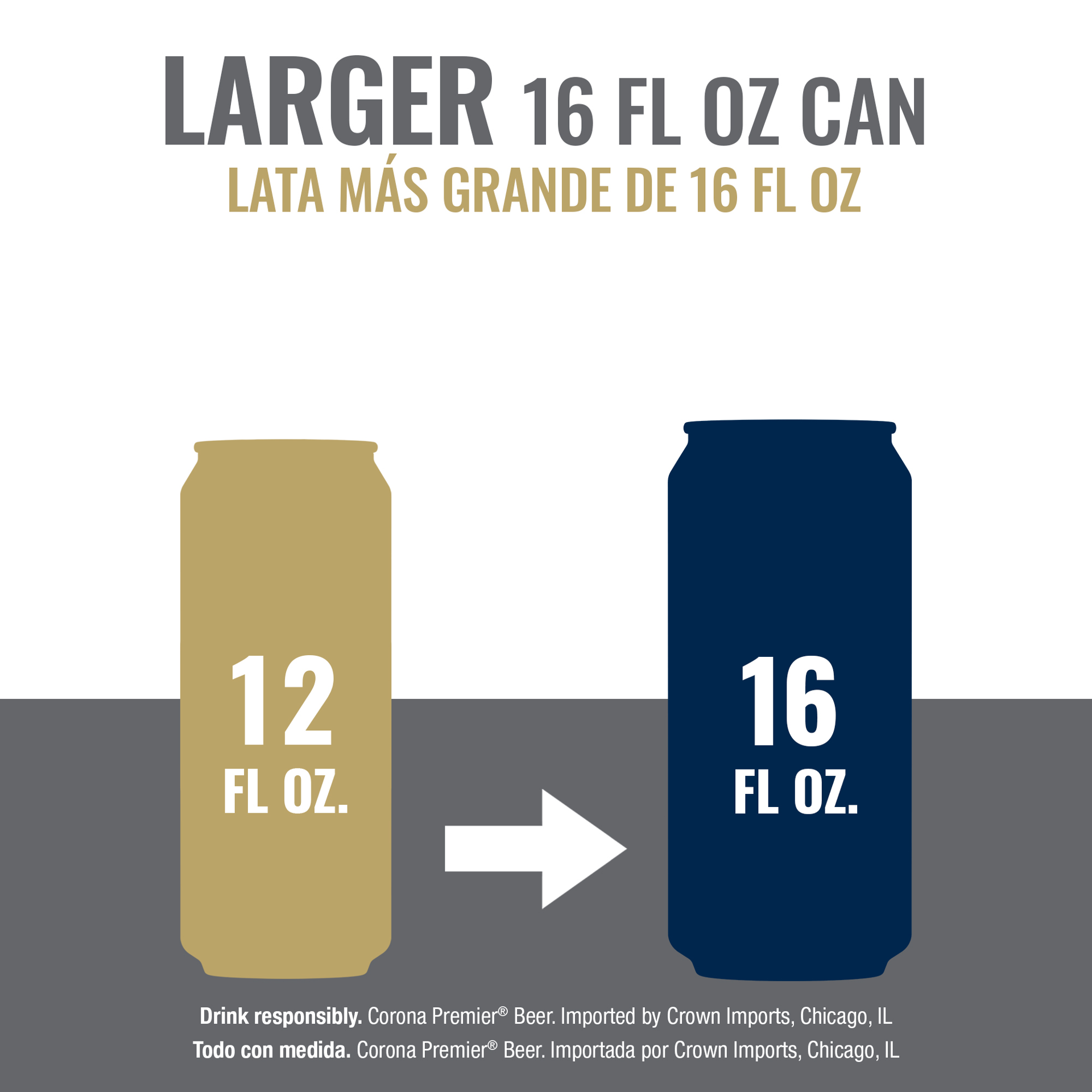 slide 8 of 10, Corona Premier Mexican Lager Light Beer, 4 pk 16 fl oz Cans, 4.0% ABV, 4 ct