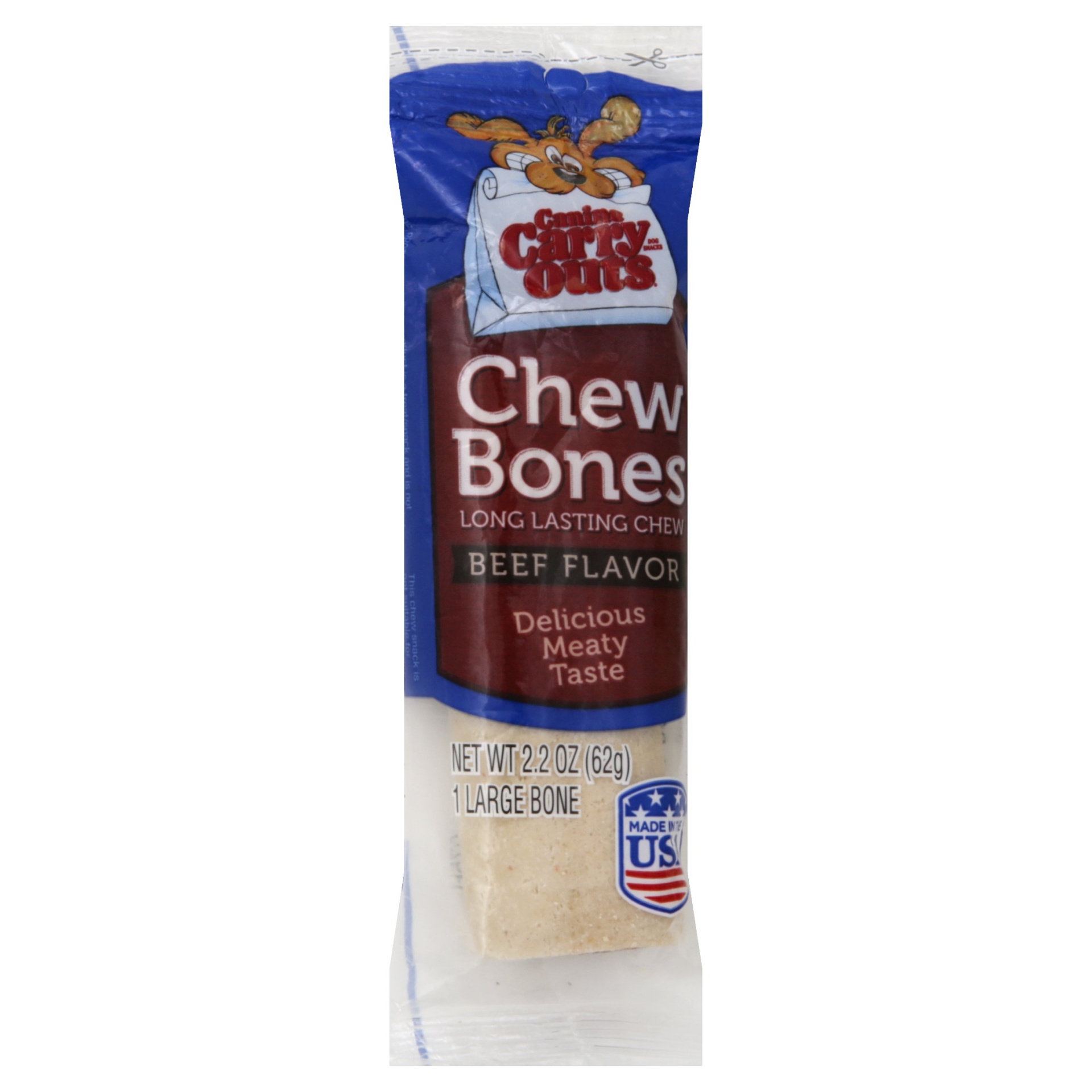 slide 1 of 2, Canine Carry Outs Chew Bones 2.2 oz, 2.2 oz