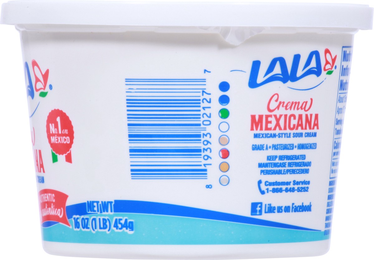 slide 4 of 9, LALA Mexican-Style Crema Mexicana Sour Cream 16 oz, 16 oz