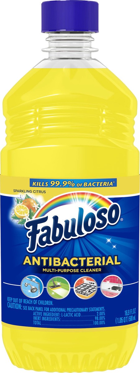 slide 1 of 5, Fabuloso Antibacterial Sparkling Citrus Multi-Purpose Cleaner 16.9 oz, 16.9 oz
