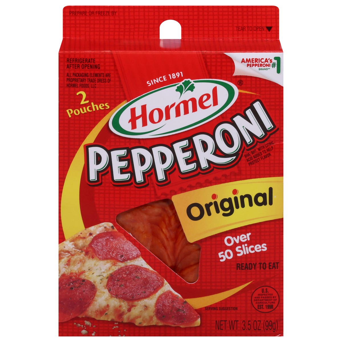 slide 1 of 13, Hormel Original Pepperoni 2 ea, 2 ct