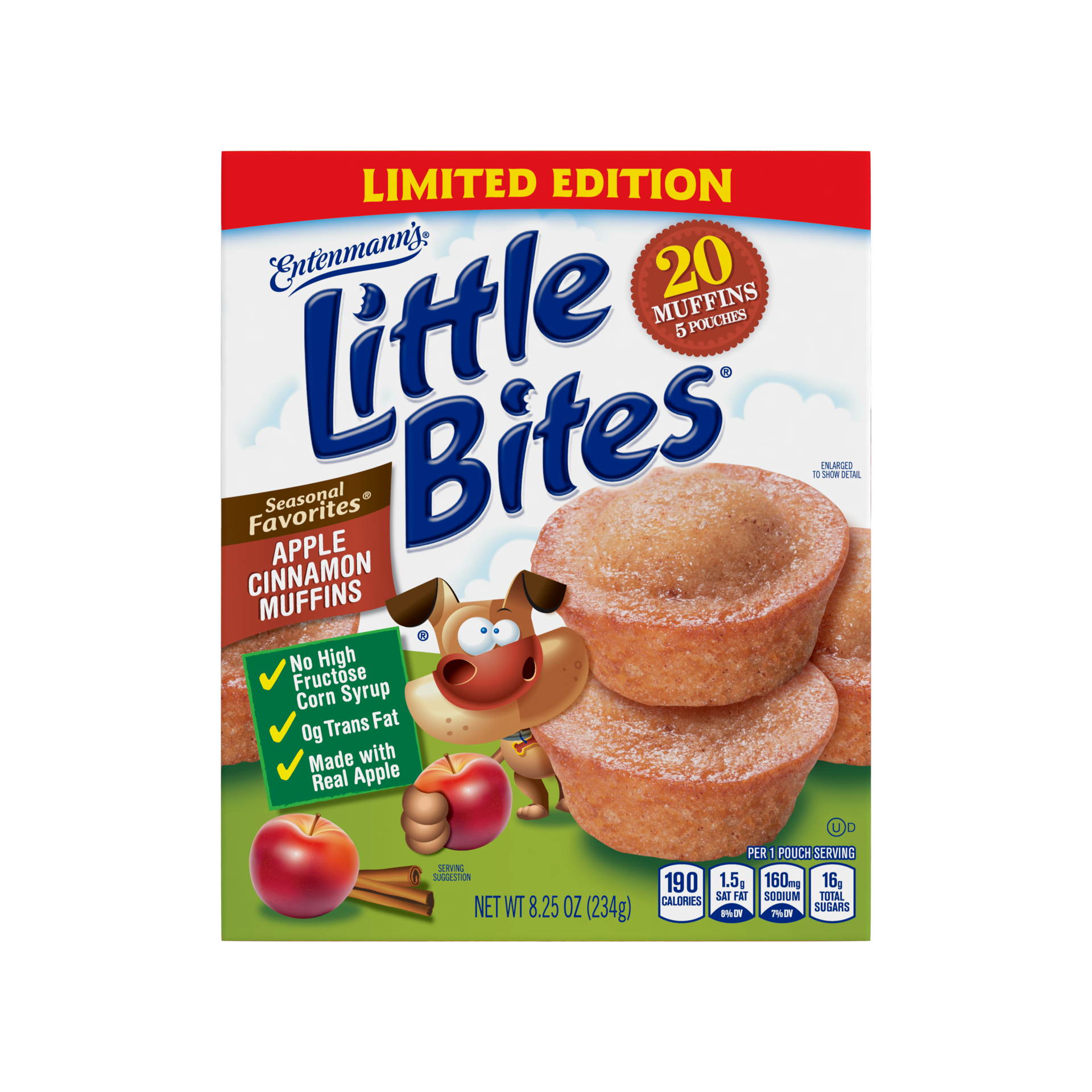 slide 1 of 5, Entenmann's Little Bites Apple Cinnamon Muffins, 8.25 oz