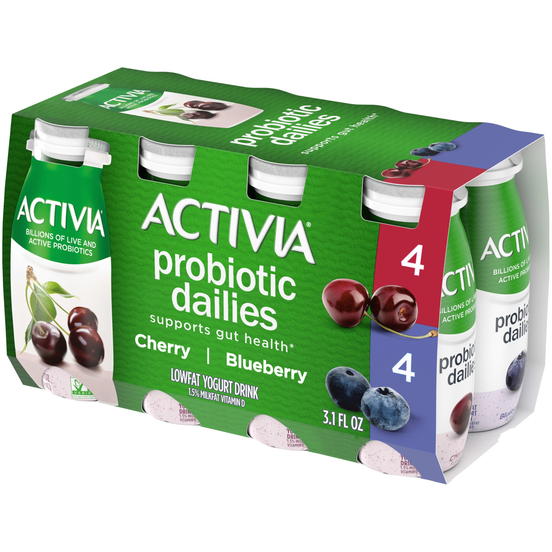 slide 1 of 1, Activia Yogurt Drink 8 ea, 8 ct