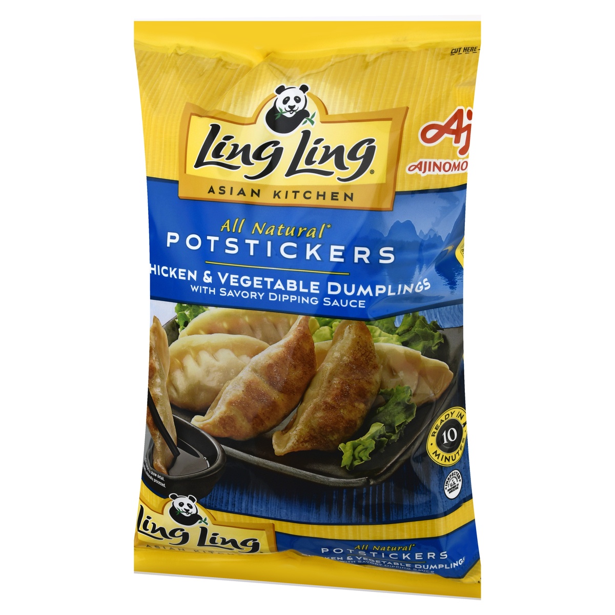 slide 3 of 9, Ling Ling All Natural Chicken & Vegetable Potstickers 56 oz, 