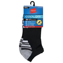 Hanes Mens Blk No Shw Socks - 1 Ea