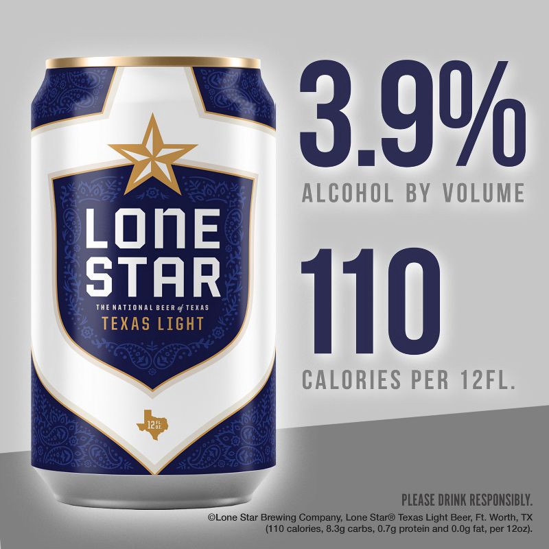 slide 3 of 8, Lone Star Texas Light Beer - 12pk/12 fl oz Cans, 12 ct; 12 fl oz