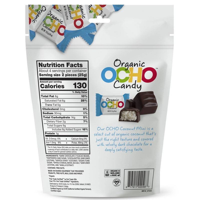 slide 2 of 3, Ocho Mini Coconut Candy Bar - 3.5oz, 3.5 oz