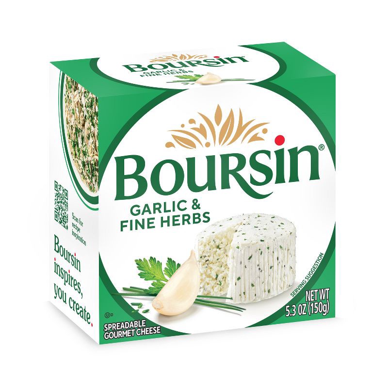 slide 6 of 10, Boursin Garlic and Fine Herbs Gourmet Cheese - 5.3oz, 5.3 oz