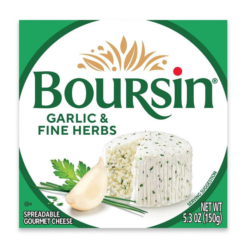 slide 1 of 10, Boursin Garlic and Fine Herbs Gourmet Cheese - 5.3oz, 5.3 oz
