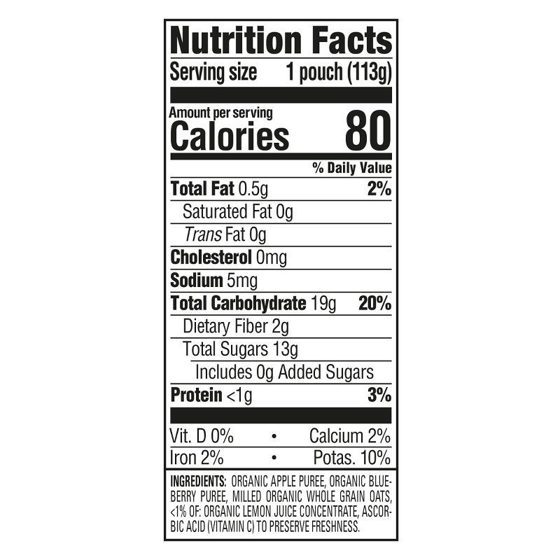 slide 5 of 8, Happy Baby Organics Clearly Crafted Stage 2 Apples, Blueberries & Oats - 4oz, 4 oz