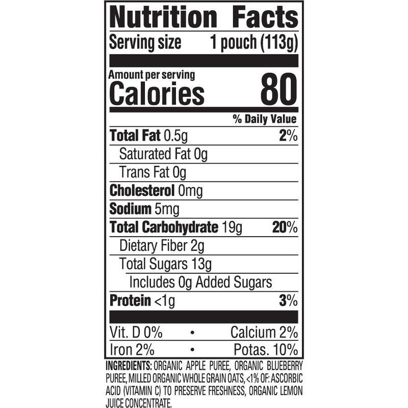 slide 8 of 8, Happy Baby Organics Clearly Crafted Stage 2 Apples, Blueberries & Oats - 4oz, 4 oz