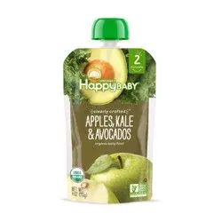 Happy Family HappyBaby Clearly Crafted Apples Kale & Avocado Baby Food Pouch - 4oz