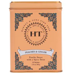 Harney & Sons Peaches and Ginger Tea Sachets - 20ct