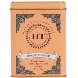 Harney & Sons Peaches and Ginger Tea Sachets - 20ct