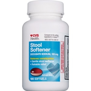 slide 1 of 1, CVS Health Stool Softener Softgels, 100 ct; 100 mg