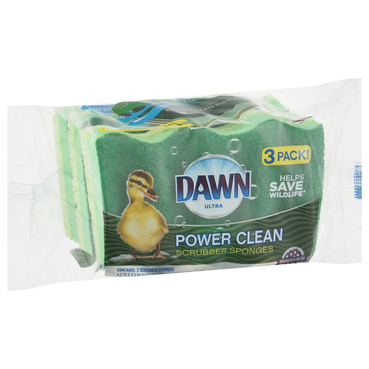 slide 7 of 9, Dawn Power Clean Scrubber Sponge, 3 ct