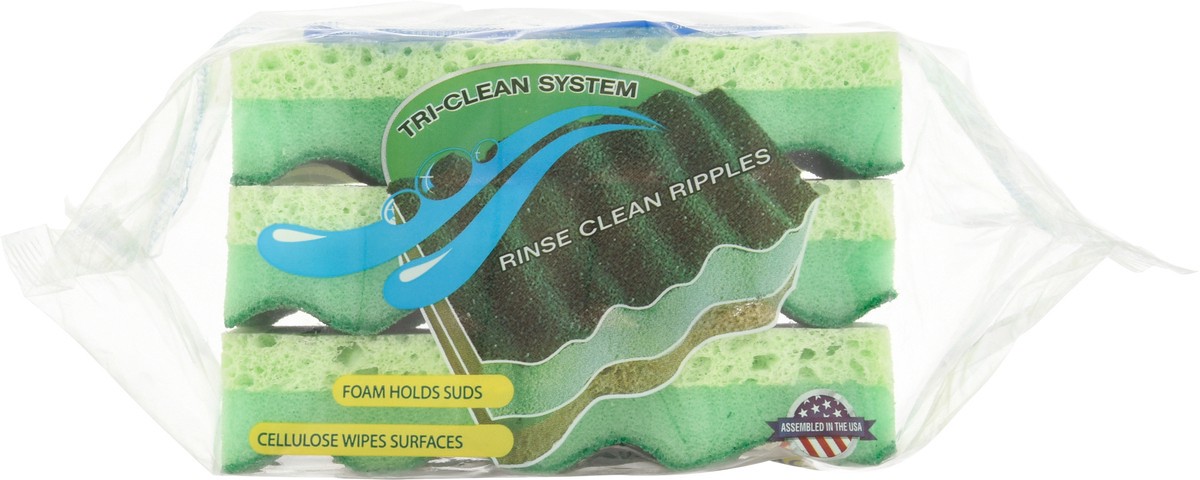 slide 4 of 9, Dawn Power Clean Scrubber Sponge, 3 ct