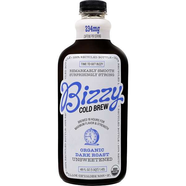 slide 1 of 2, Bizzy Organic Dark Roast Unsweetened Cold Brew Coffee - 48 fl oz, 48 fl oz