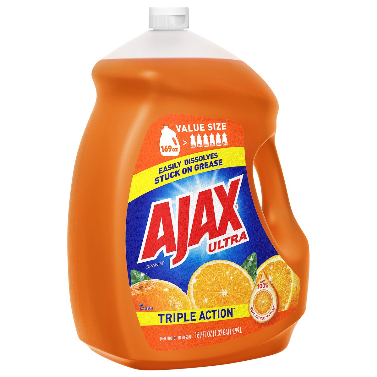 slide 11 of 12, Ajax Ultra Triple Action Liquid Dish Soap, Orange - 169 Fl. Oz., 169 oz