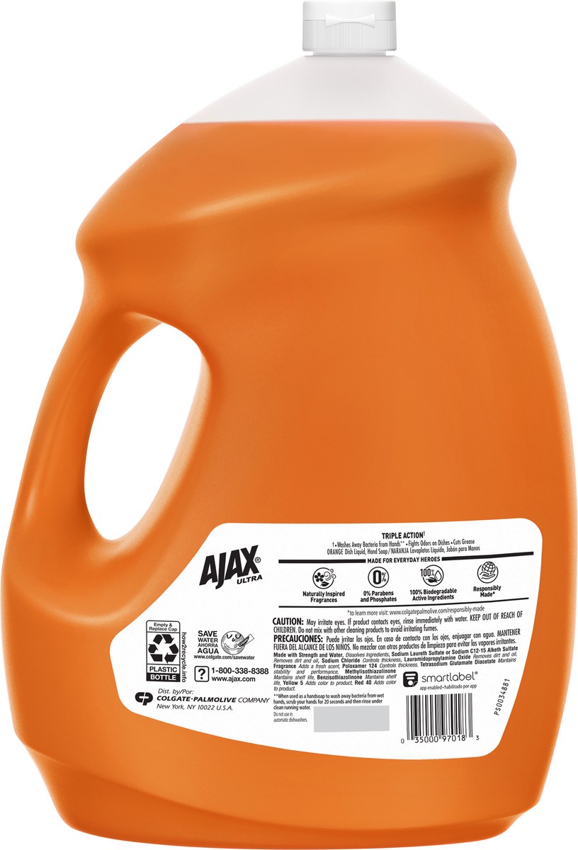 slide 2 of 12, Ajax Ultra Triple Action Liquid Dish Soap, Orange - 169 Fl. Oz., 169 oz