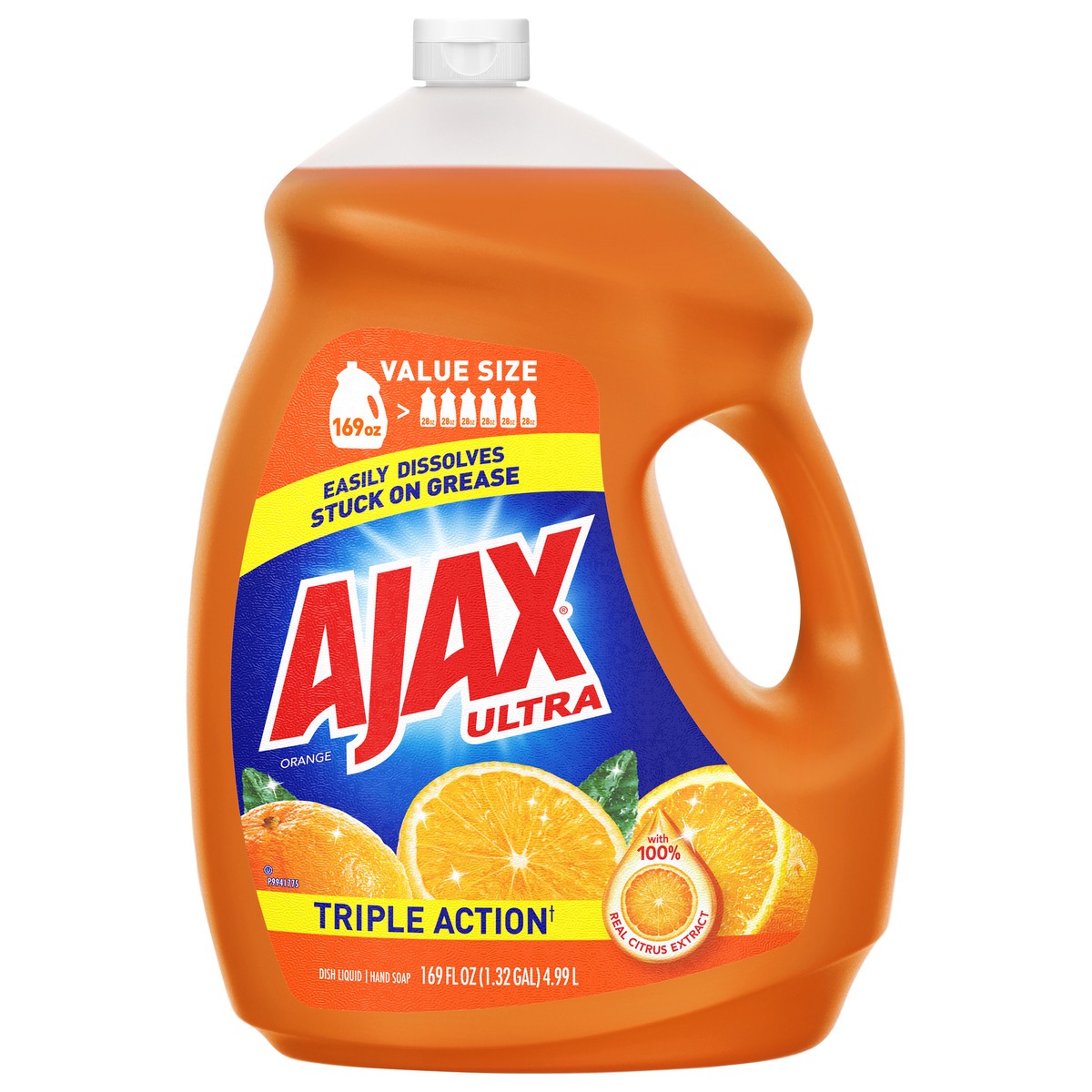 slide 3 of 12, Ajax Ultra Triple Action Liquid Dish Soap, Orange - 169 Fl. Oz., 169 oz