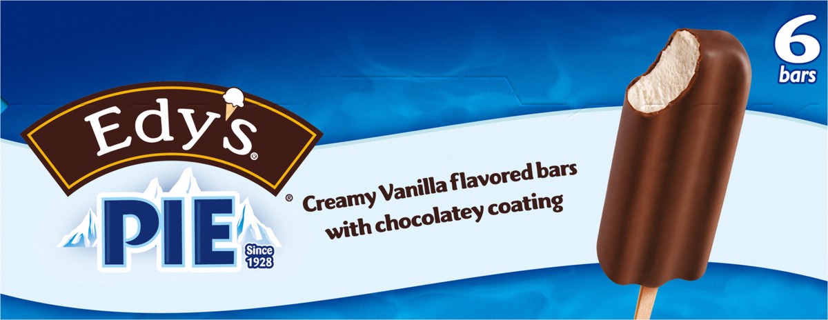 slide 4 of 13, Edy's Pie Creamy Vanilla Frozen Dairy Dessert Bars 6 Ct, 6 ct