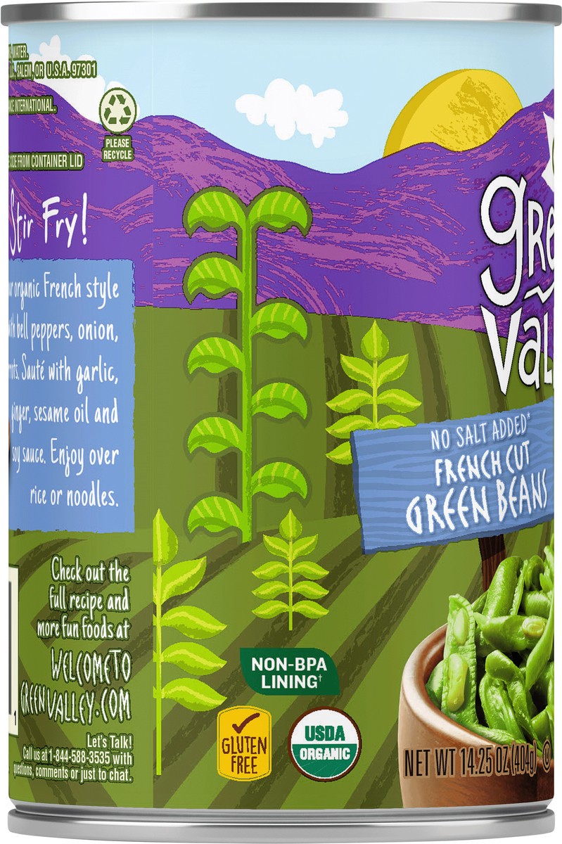 slide 7 of 7, Green Valley Organics Organic French Cut Green Beans, 14.25 oz