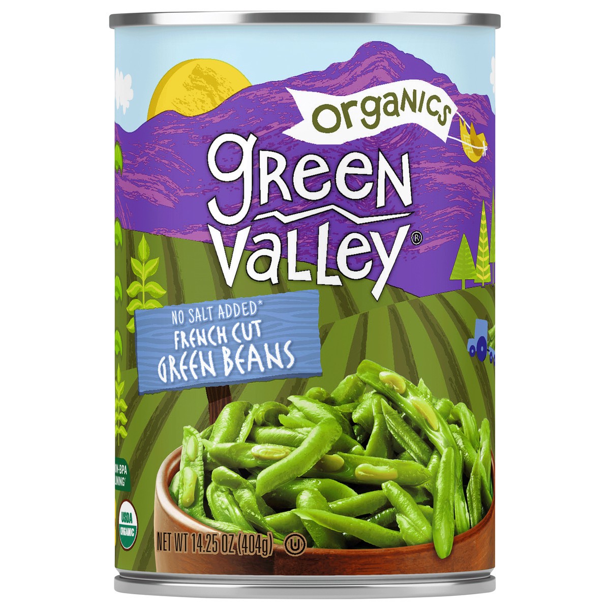 slide 3 of 7, Green Valley Organics Organic French Cut Green Beans, 14.25 oz