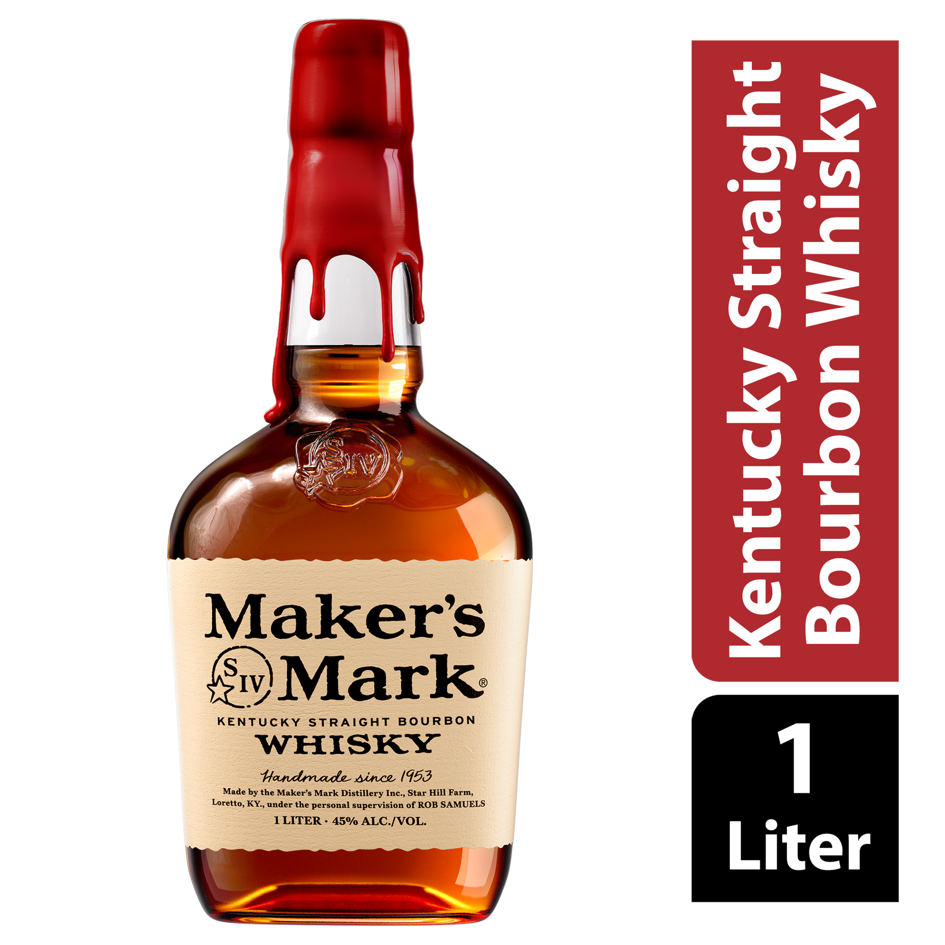 slide 1 of 2, Maker's Mark Bourbon Whisky, 1 liter