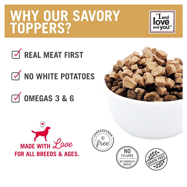 slide 3 of 29, I and Love and You Top That Wet Dog Food Topper Shine Beef Recipe In Gravy - 3oz, 3 oz