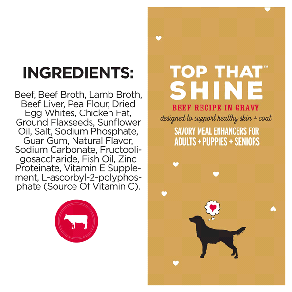 slide 11 of 29, I and Love and You Top That Wet Dog Food Topper Shine Beef Recipe In Gravy - 3oz, 3 oz