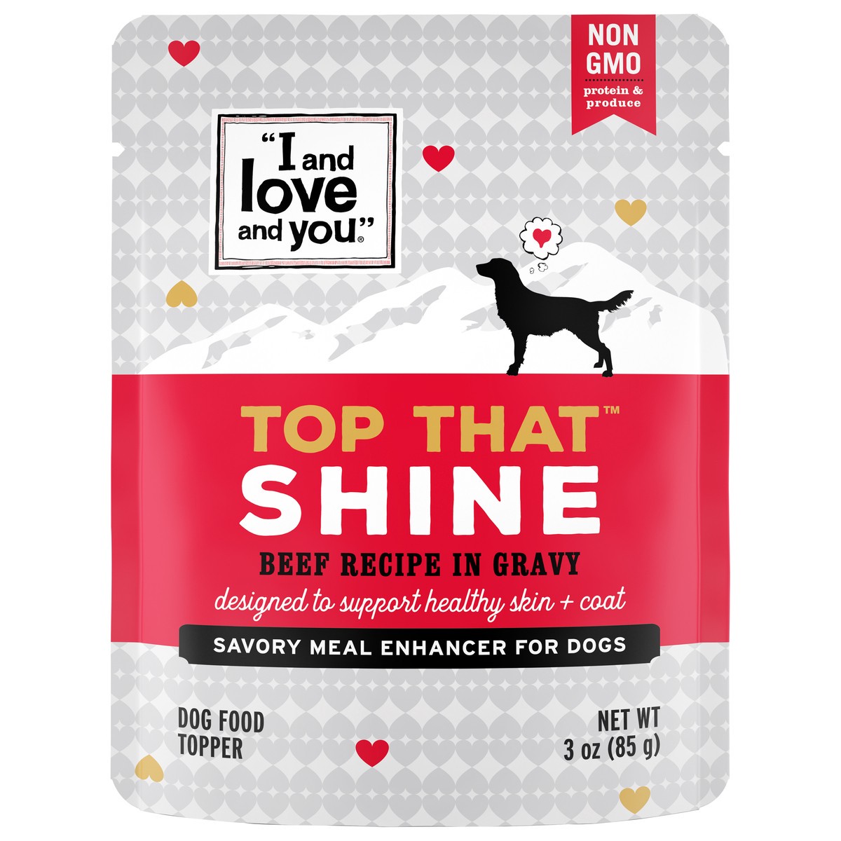 slide 1 of 29, I and Love and You Top That Wet Dog Food Topper Shine Beef Recipe In Gravy - 3oz, 3 oz