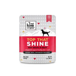I and Love and You Top That Shine Beef Recipe in Gravy Dog Food Topper 3 oz