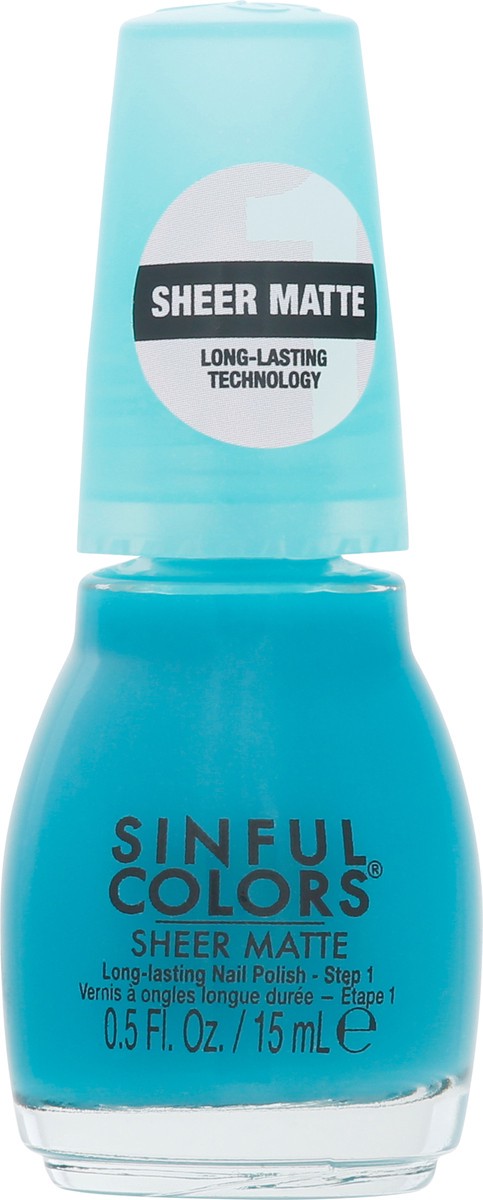 slide 8 of 9, Sinful Colors Sheer Matte Turnt-Quoise 2757 Nail Polish 0.5 fl oz, 0.5 fl oz