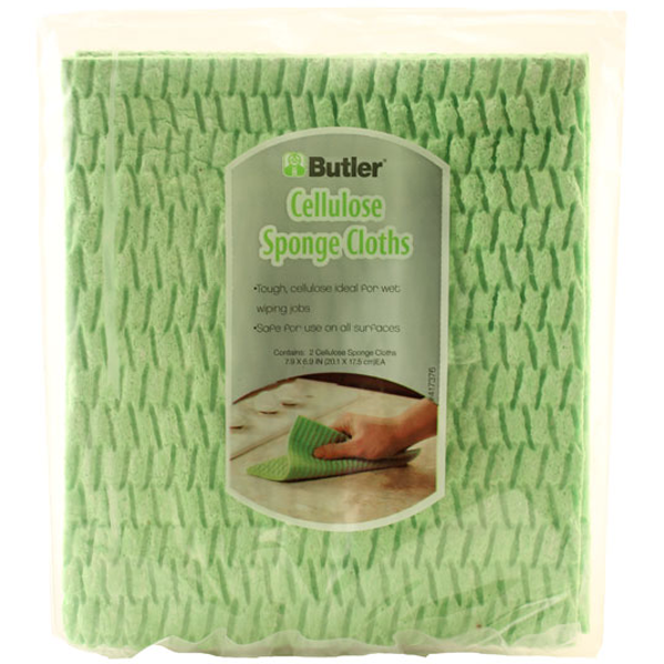 slide 1 of 1, Butler Cellulose Sponge Cloths, 2 ct