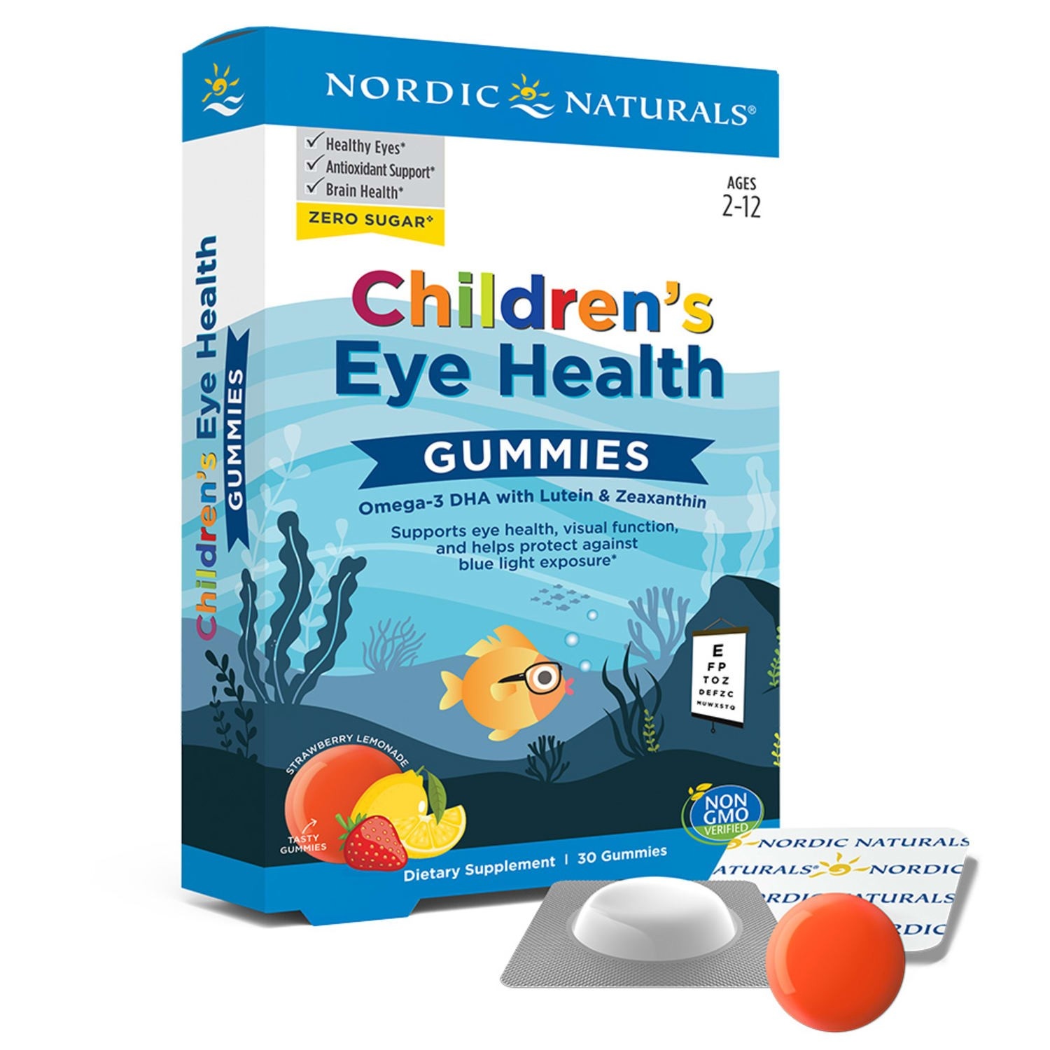 slide 1 of 1, Nordic Naturals Children's Eye Health Gummies, 30 ct