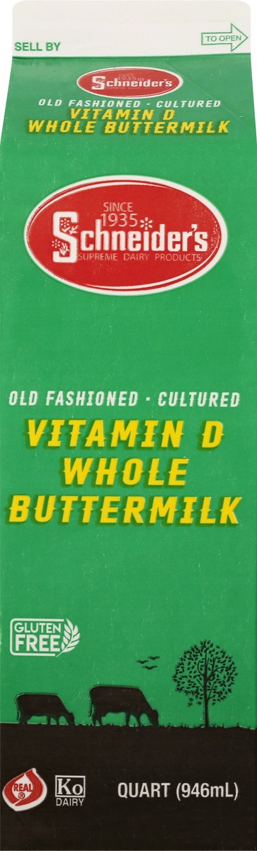 slide 7 of 13, Schneiders Whole Buttermilk 1 qt, 1 qt