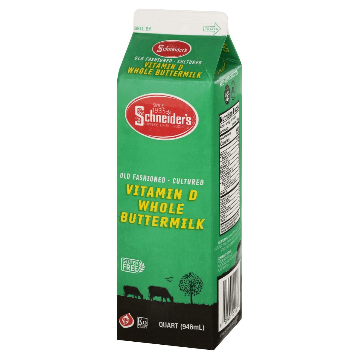 slide 9 of 13, Schneiders Whole Buttermilk 1 qt, 1 qt