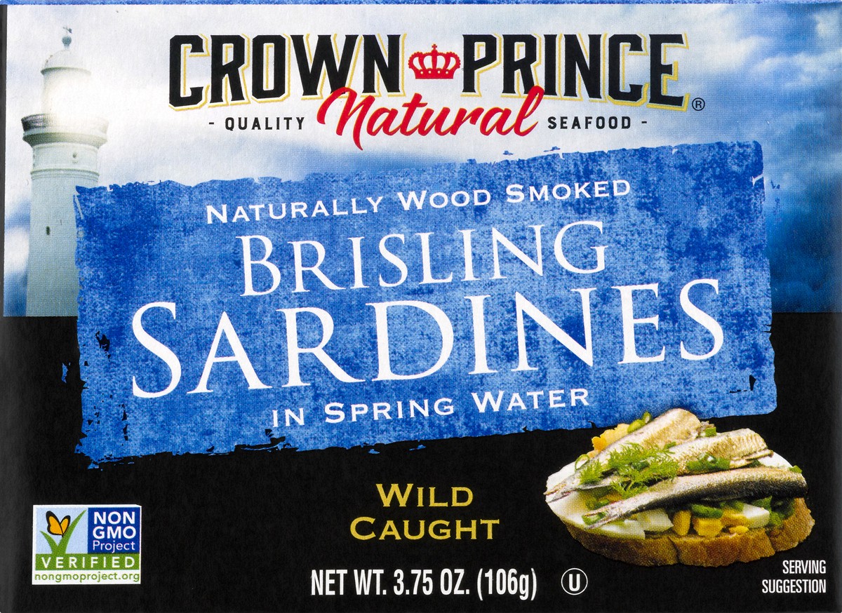 slide 9 of 11, Crown Prince Sardines, Brisling, 3.75 oz