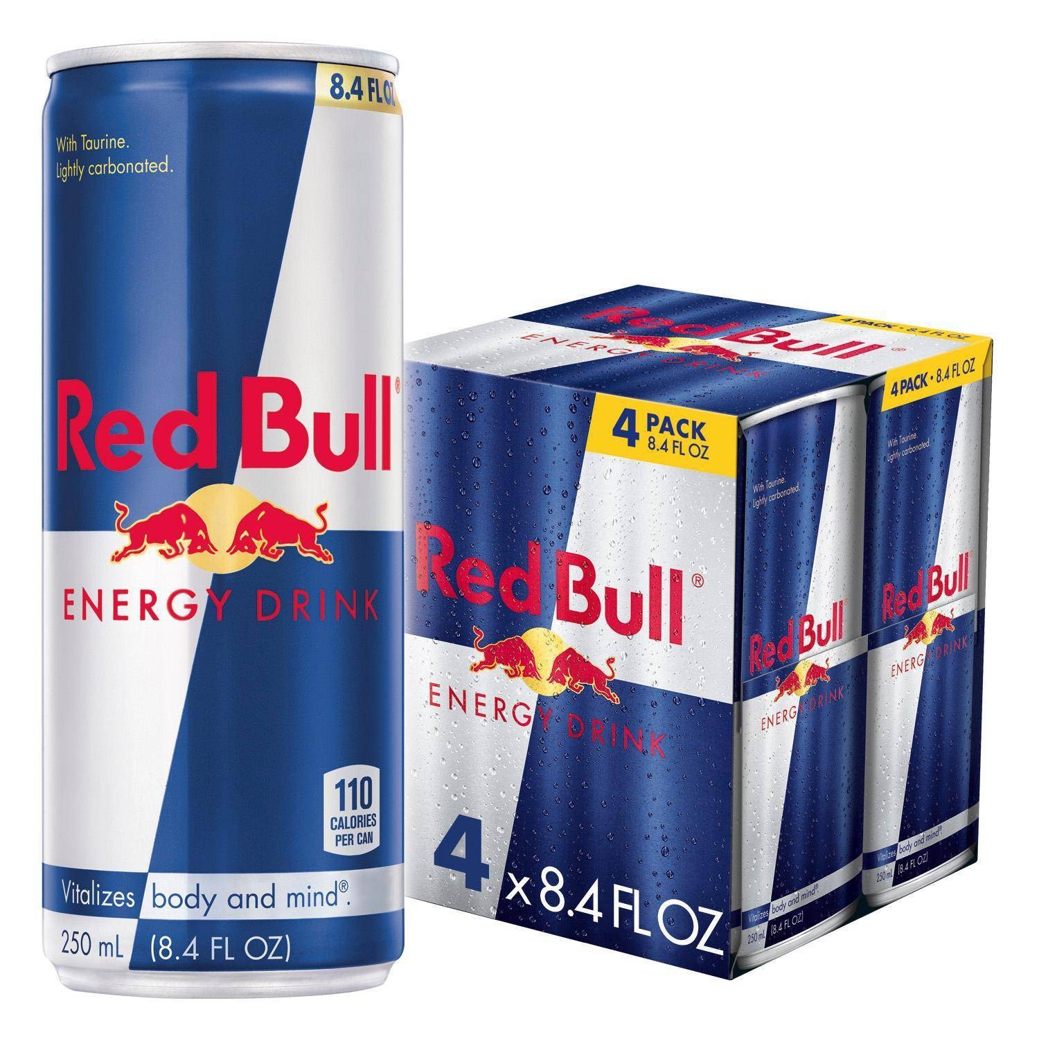 slide 1 of 6, Red Bull Energy Drink, 4 ct; 8.4 oz