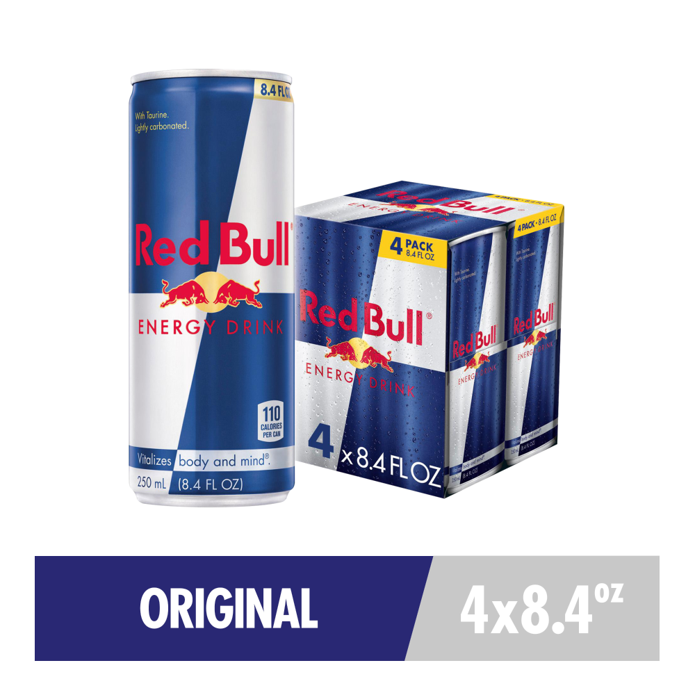 slide 1 of 6, Red Bull Energy Drink - 4 ct; 8.4 fl oz - 4 ct; 8.4 oz, 4 ct; 8.4 oz