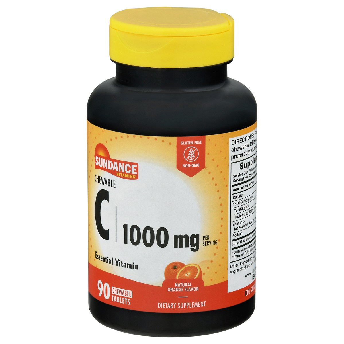 slide 4 of 9, Sundance Vitamins 1000 mg Natural Orange Flavor Chewable Vitamin C 90 Tablets, 90 ct