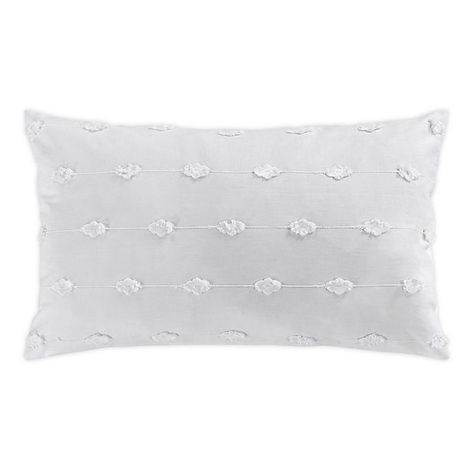 slide 1 of 2, Donna Sharp Vista Embroidered Oblong Throw Pillow - White, 1 ct